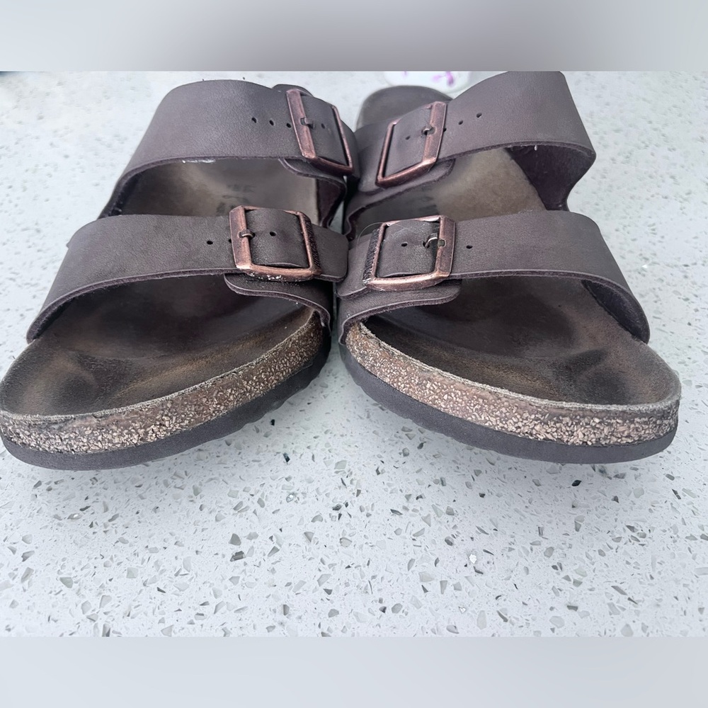 Birkenstock Men's Arizona Sandals Tan Brown GUC Size 10 44 - Picture 6 of 8